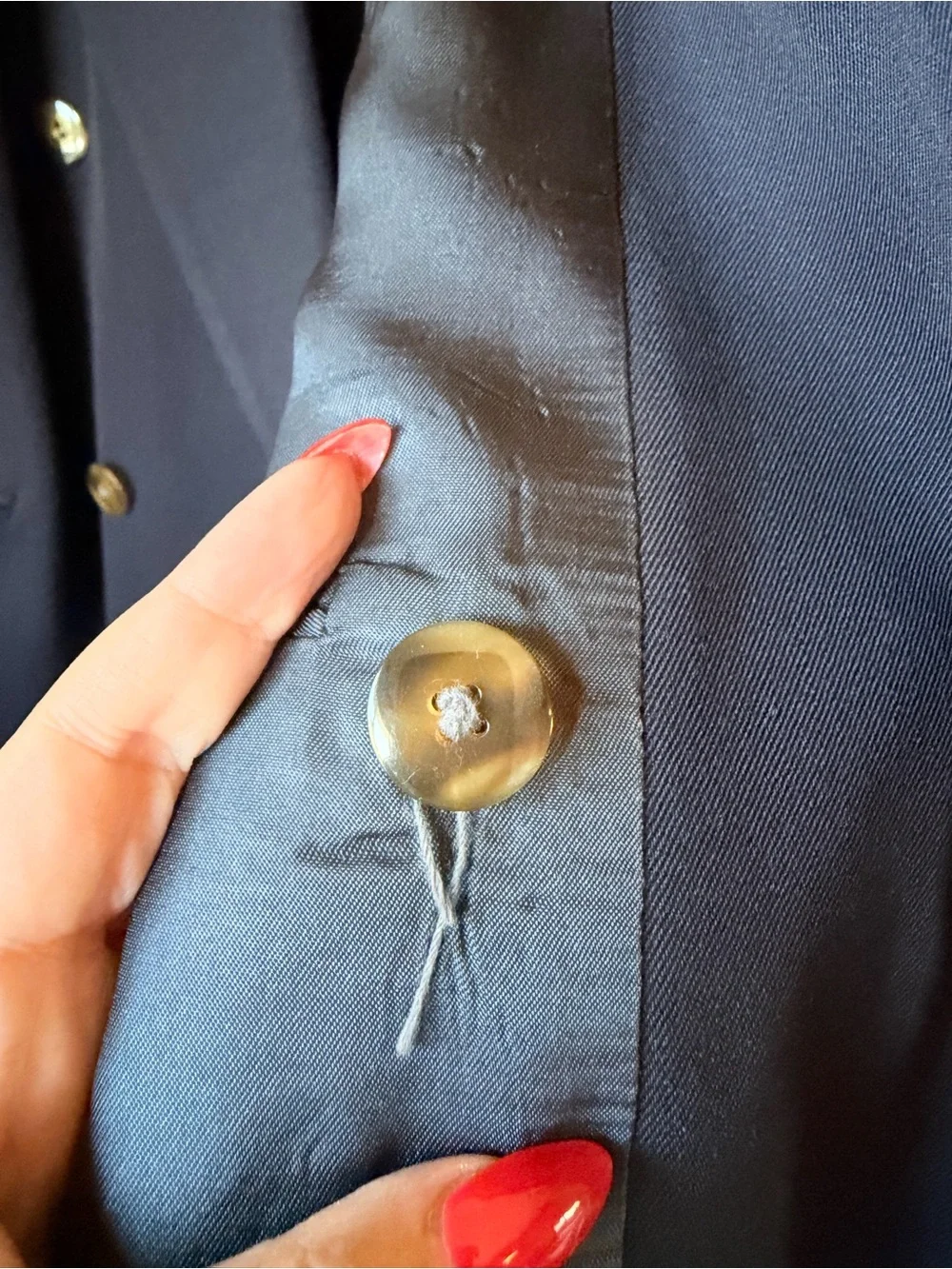 Vintage Givenchy Navy Double-Breasted Blazer